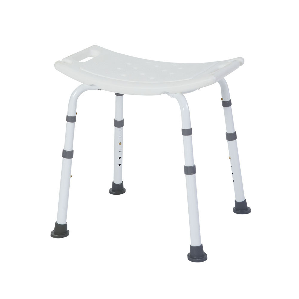 Rhythm Healthcare Deluxe Aluminum Shower Bench/Chair without Back B3200WH